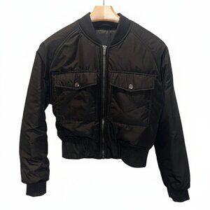 No Boundaries Black Bomber Jacket (M 7-9)